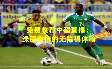 免费收看中超直播：绿茵激情的无障碍体验